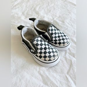 Vans Checker Slip-Ons - size 4 toddler